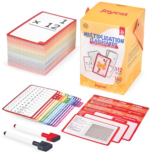JoyCat 162 Multiplication Flash Cards All Facts 112 Times Tables with Visual Aids Mastered Review Sorting for Kids 3rd 4th 5th Grade or Homeschool Supplies - Image 1