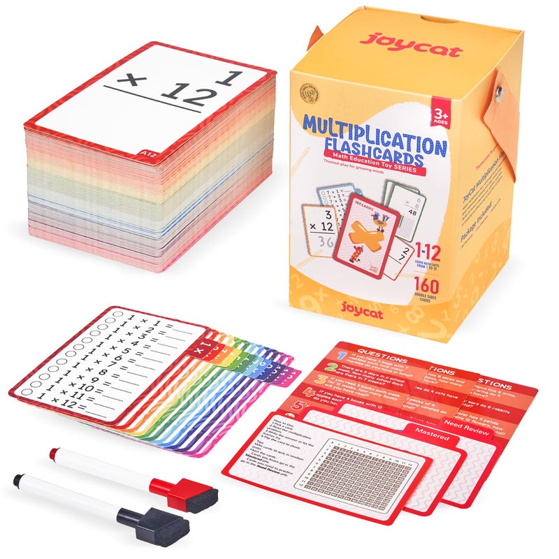 JoyCat 162 Multiplication Flash Cards All Facts 112 Times Tables with Visual Aids Mastered Review Sorting for Kids 3rd 4th 5th Grade or Homeschool Supplies - Image 3