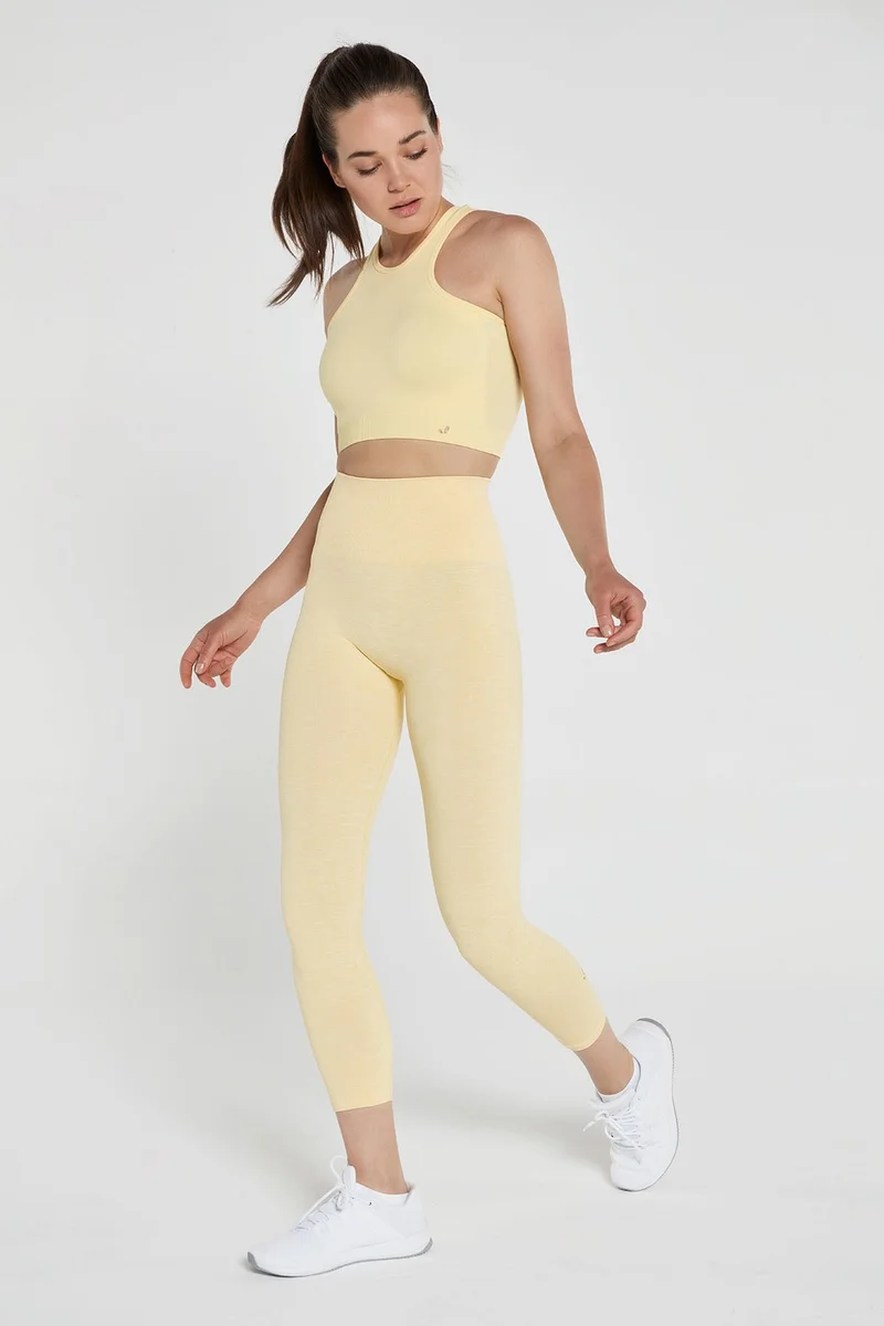 جيرف Palmi Patterned Round Neck Covered Bra Yellow