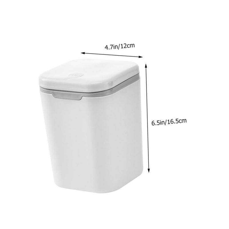 2pcs Decorative Cartoon Shaped Small Bedroom Trash Can Desk Trash Bin Lid Mini Wastebasket for Office Home - Image 2