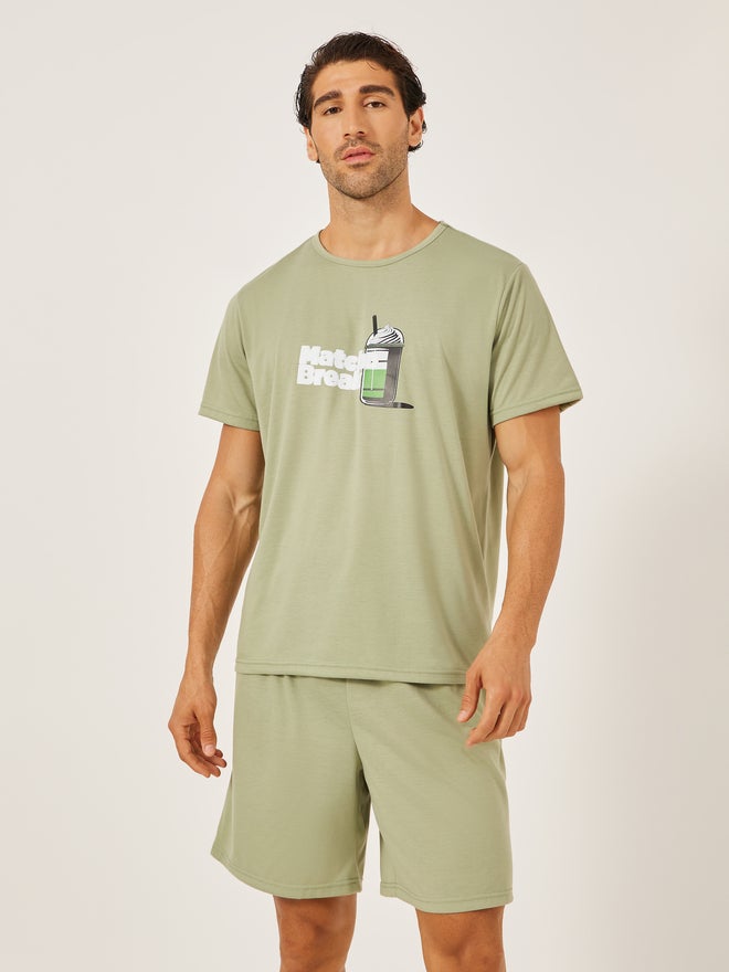 Styli Styli Unwind Graphic Printed T-Shirt and Solid Shorts Set  - Image 2