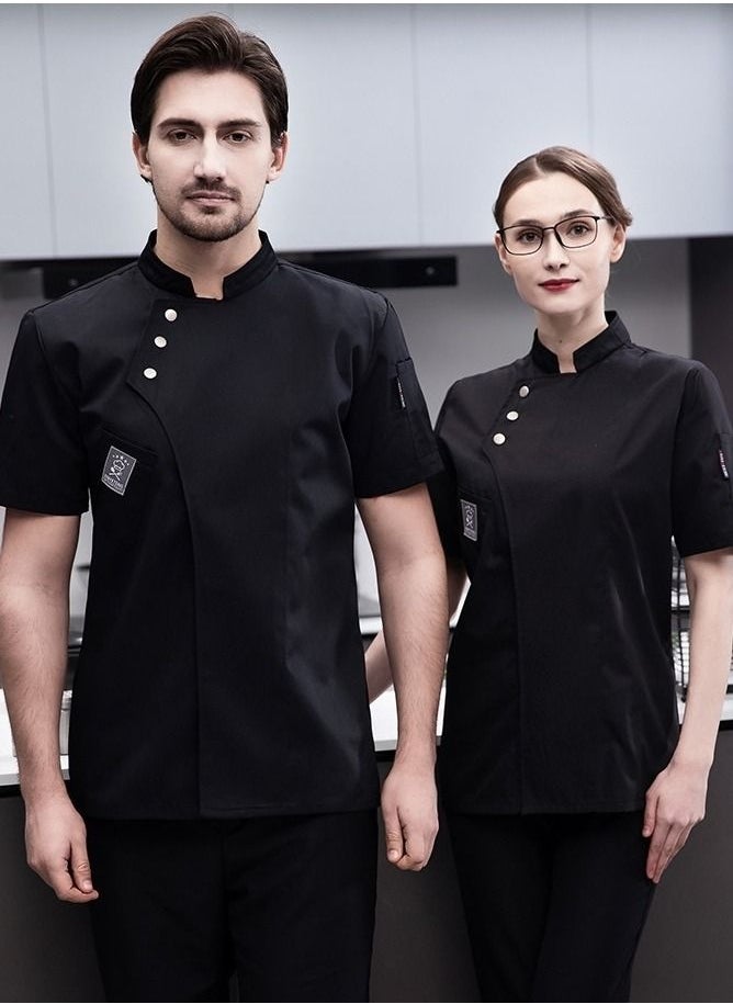 Gasin - Unisex Chef Jacket Apron Chef Uniform Set Short Sleeve - Image 1