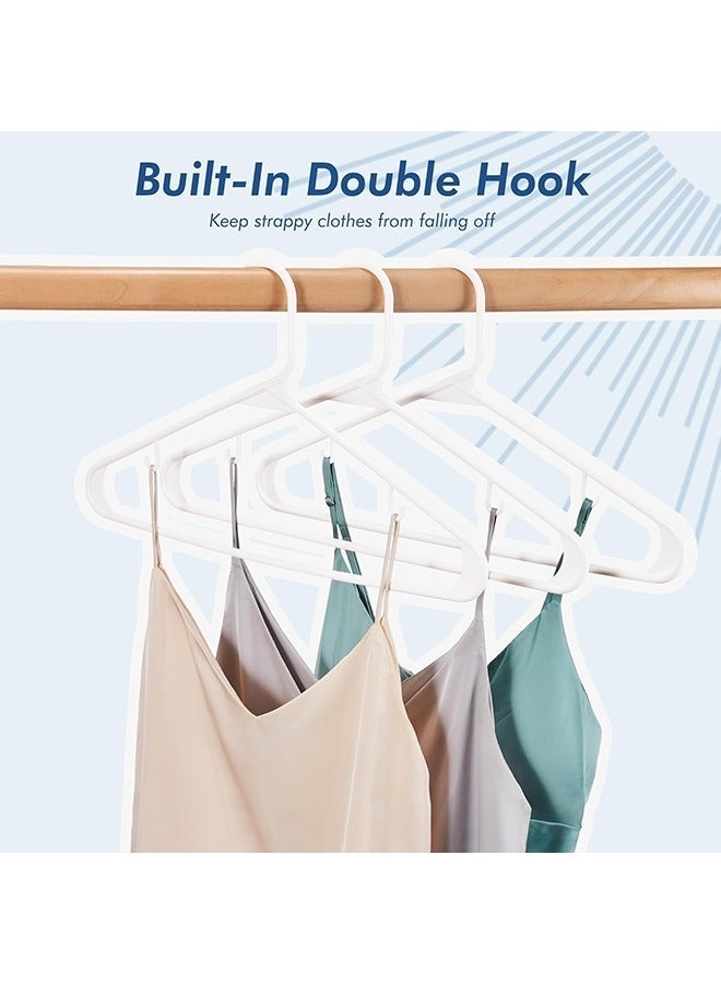 Plastic Hangers 40 Pack, Space Saving Coat Hanger, Clothes Hanger with Non Slip Hooks, Plastic Clothing Hangers for Closet, Ideal for Everyday Use on Shirts, Coats, Pants, Dress - Image 4