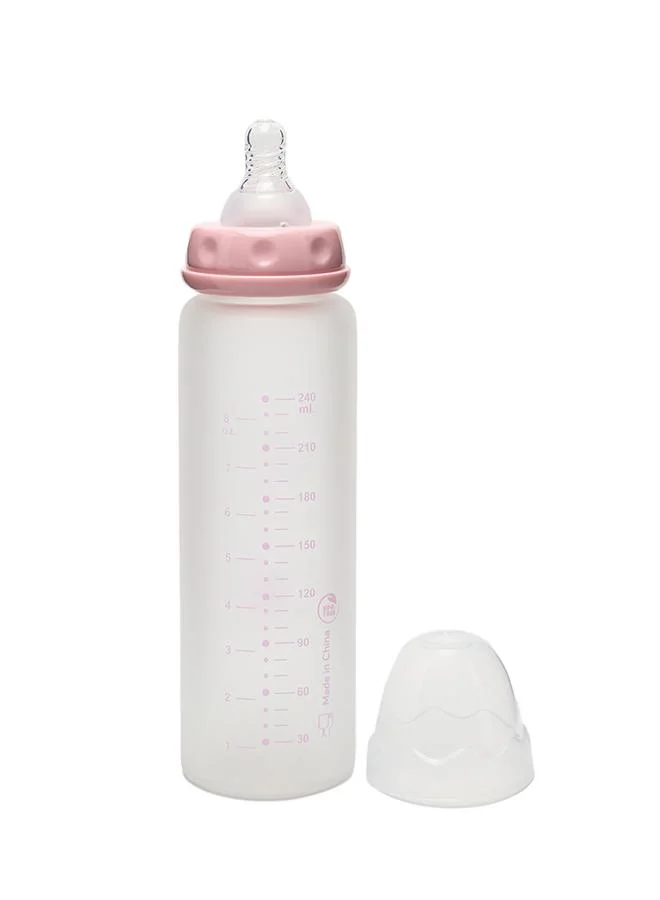 أطفال وأكثر Babies & More Baby Pink Shatterproof Glass Feeding Bottle 240ml
