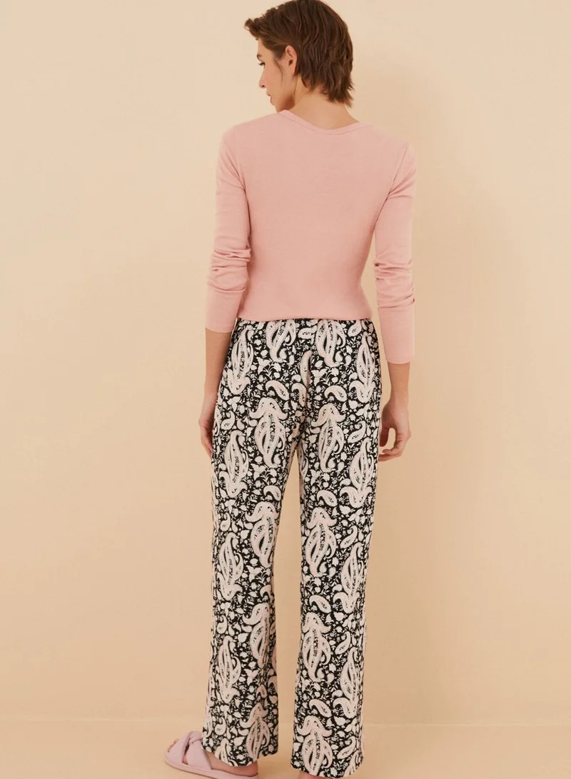 women'secret Printed High Waist Pants