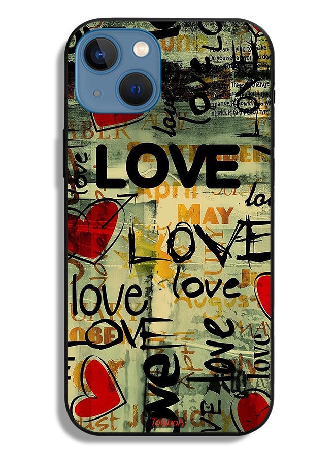 Tolwak Apple iPhone 13 Protective Case Love Tags - Image 2