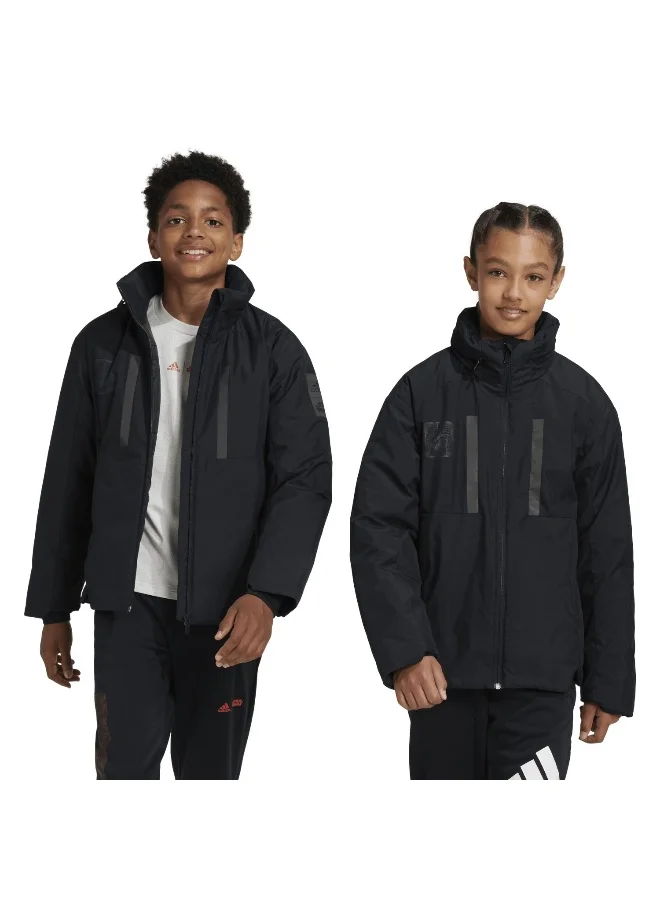 adidas جاكيت تدريب J Sw Myshelter أسود للأعمار 7-8 سنوات
