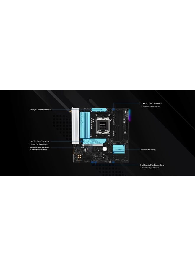ASRock MB ASRock AMD AM5 B850M Pro RS WiFi - Image 4