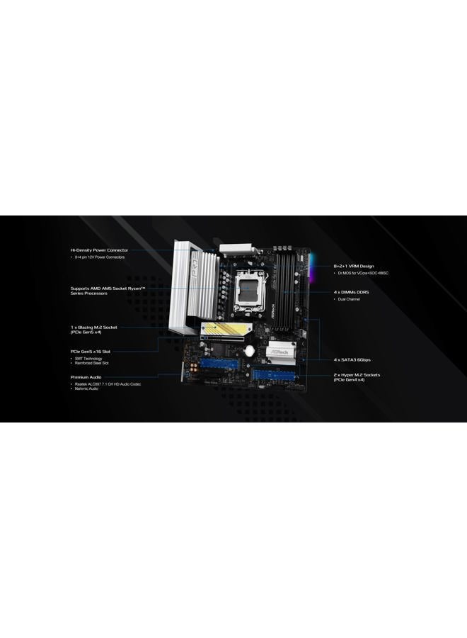ASRock MB ASRock AMD AM5 B850M Pro RS WiFi - Image 5