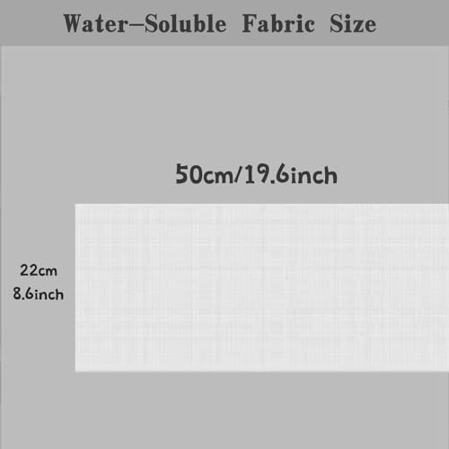 LZCSXON Water Soluble Canvas Cloth14 Count Aida ClothWater Soluble Cross Stitch CanvasDisappear in Water DIY Handmade Embroidery Sewing Accessories 50 x 22cm White - Image 3