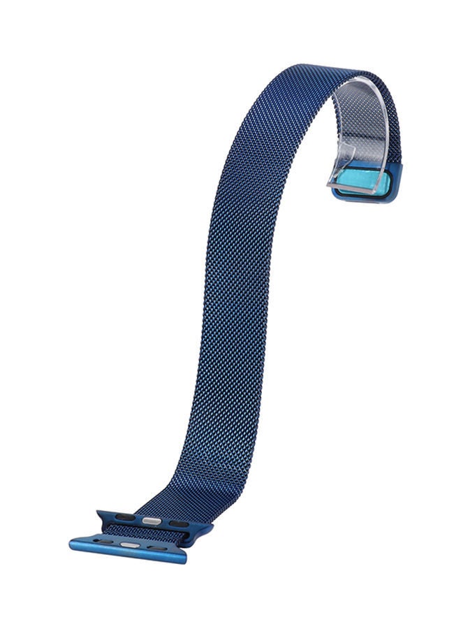 NIBEMINENT Metal Loop Replacement Strap For Apple Watch Series 1/2/3/4 Blue