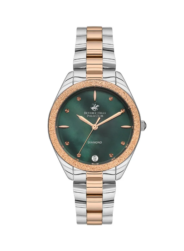 BEVERLY HILLS POLO CLUB Beverly Hills Polo Club BP3564C.570 Women's Analog Display Watch & Metal Strap Silver