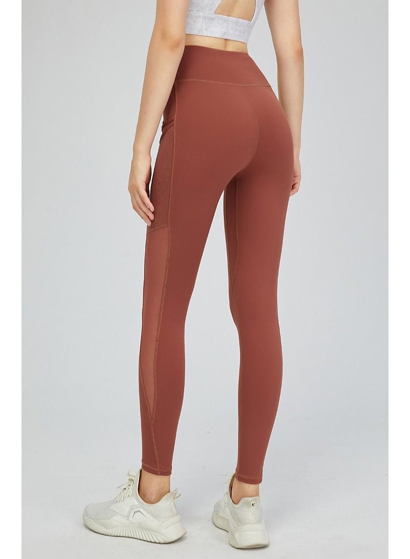 Loquat Solid Stretch Yogo Pants Brown  - Image 2
