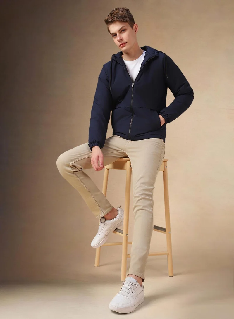 دينيس لينغو جاكيت رجالي كحلي بوليستر 1% بقصة عادية