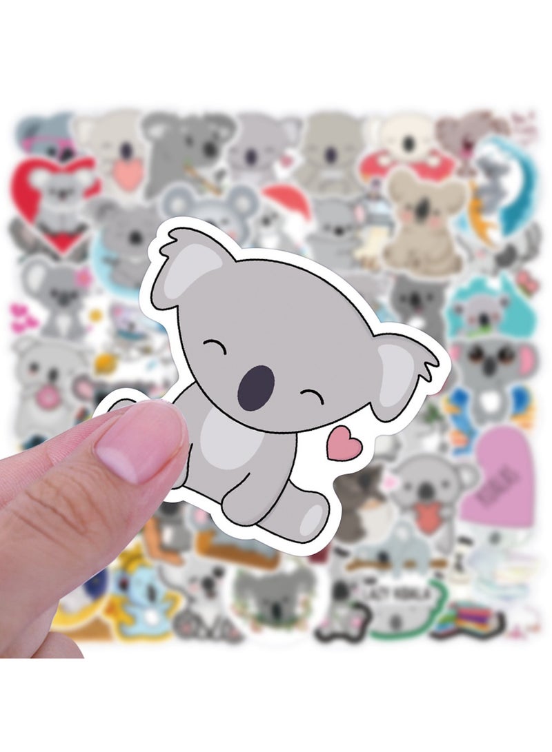 Animals 50Pcs Koala Stickers for Water Bottle Laptop Car Bicycle Luggage Guitar Cup Notebook DIY Art Decoration Waterproof Vinyl Cute Cartoon Sticker for Teens Kids Gifts Baby Koala - Image 5