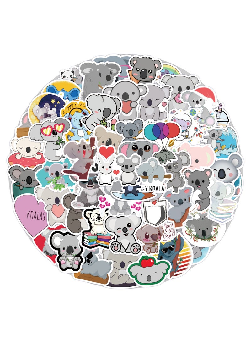Animals 50Pcs Koala Stickers for Water Bottle Laptop Car Bicycle Luggage Guitar Cup Notebook DIY Art Decoration Waterproof Vinyl Cute Cartoon Sticker for Teens Kids Gifts Baby Koala - Image 1