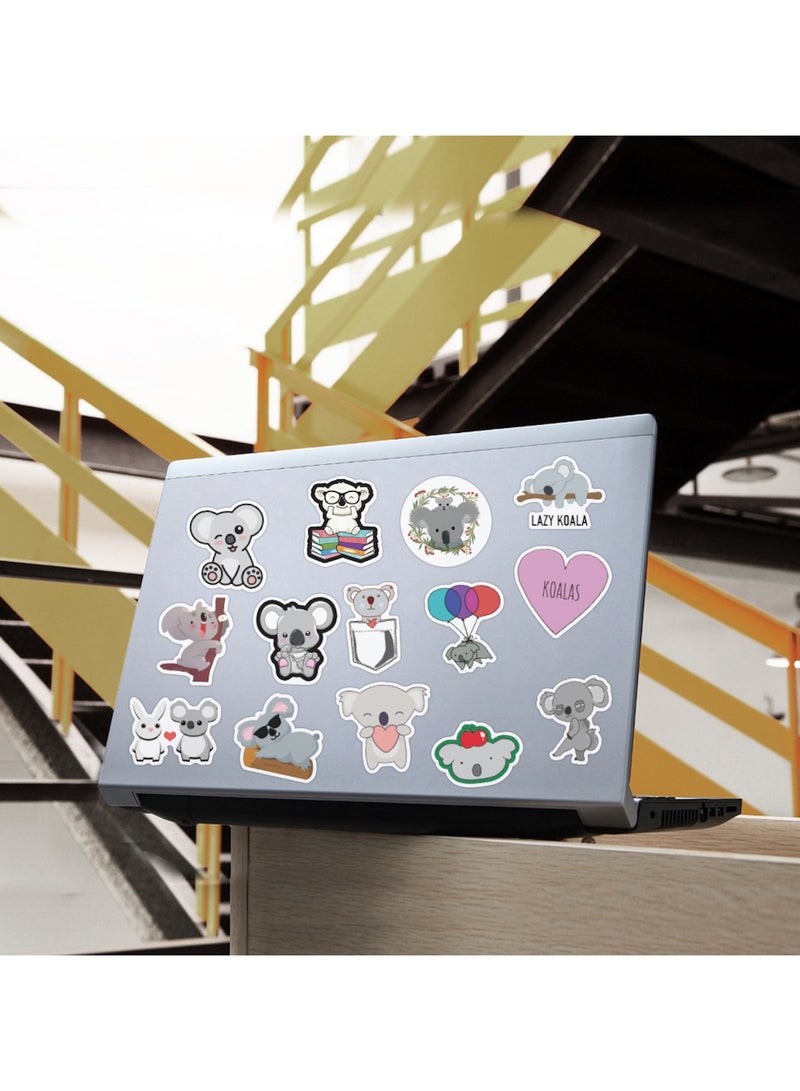 Animals 50Pcs Koala Stickers for Water Bottle Laptop Car Bicycle Luggage Guitar Cup Notebook DIY Art Decoration Waterproof Vinyl Cute Cartoon Sticker for Teens Kids Gifts Baby Koala - Image 4