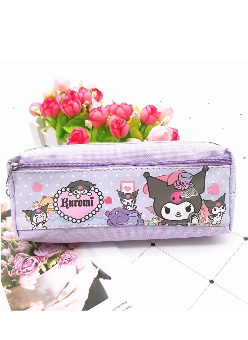 Sanrio Kuromi Double Zipper PU Multifunctional Large Capacity Pencil Case Stationery Pencil Case Neutral Pen Set - pzsku/Z4510A4AC985071D0B581Z/45/_/1715420764/006561c3-ce85-4cf6-954d-67f05ed183f7