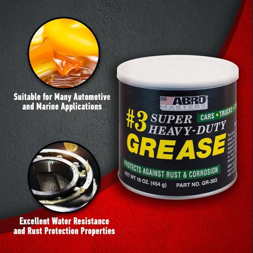 ABRO Masters Super Heavy-Duty #3 Wheel Bearing Grease, 16oz, Sodium-Based, Multi-Purpose Lubricant for Severe Conditions, Ideal for Automotive, Marine, Buses, Trucks, and Tractors - Image 5