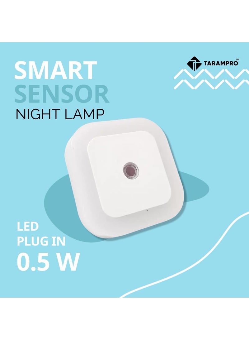 Taram Pro 0.5W Smart LED Night Light with Automatic Sensor for Kids Bedroom and Elderly - 1 Pack (White)  - Image 2