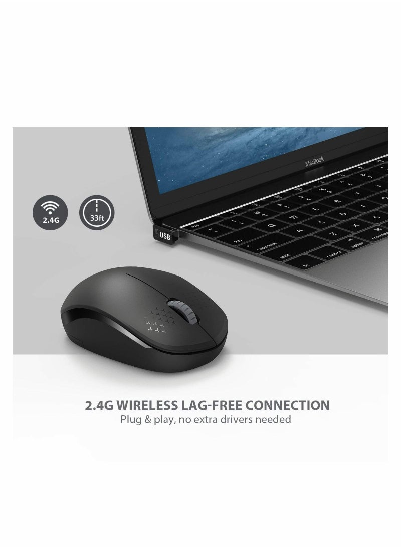 Y&D Wireless Mouse - 2.4G Cordless Mice with USB Nano Receiver Computer Noiseless Click for Laptop, PC, Tablet, Computer, and Mac Black  - Image 4