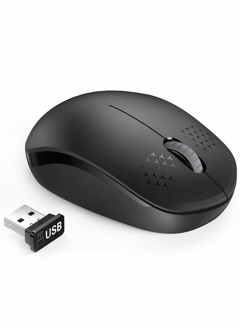 Y&D Wireless Mouse - 2.4G Cordless Mice with USB Nano Receiver Computer Noiseless Click for Laptop, PC, Tablet, Computer, and Mac Black  - Image 1