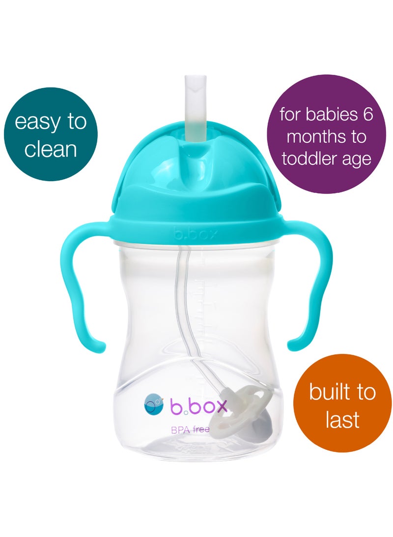 b.box كوب شرب B.box | اشرب من أي زاوية | غطاء قابل للطي، قشة مثقلة، مقاوم للتسرب وسهل الإمساك | خالي من BPA، آمن في غسالة الصحون | من 6 أشهر وما فوق | 240 مل/8 أوقية (أكوا) - Image 2