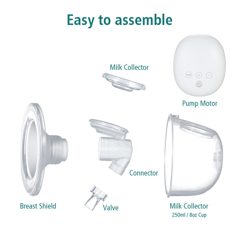 Wearable Double Electric Breast Pump Silent Invisible Hands Breast Pump 3 Modes 16 Levels Adjustable for Home Travel - Image 3