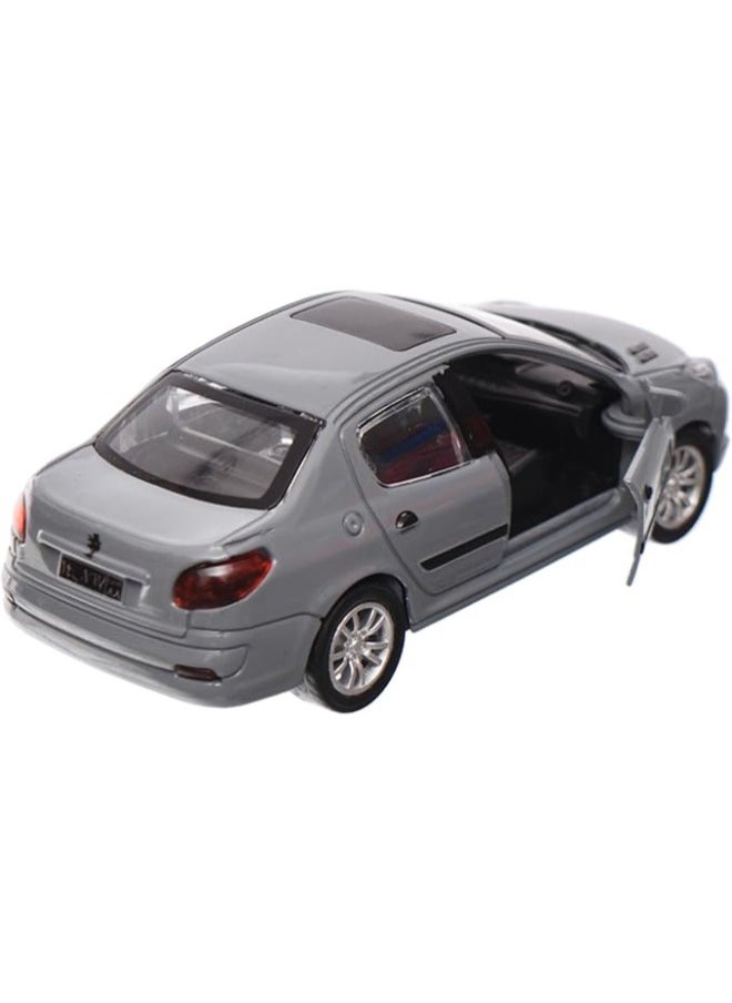 PEUGEOT Maquette Peugeot Miniature Metal Car with Sound, Light and Openable Doors, 1/32 Scale, Gray Color  - Image 2