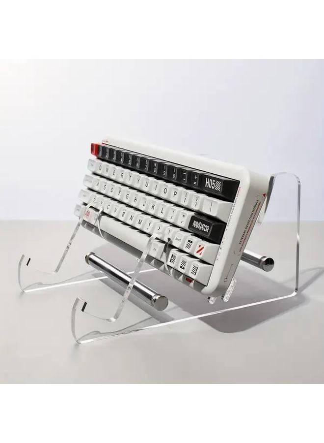 2 Tier Transparent Acrylic Keyboard Stand Durable PMMA Material Multi Layer Display Holder - Image 3