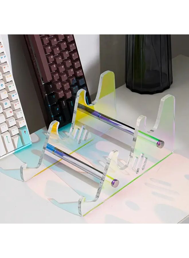 2 Tier Transparent Acrylic Keyboard Stand Durable PMMA Material Multi Layer Display Holder - Image 5