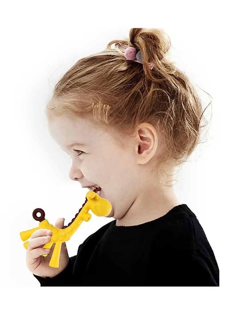 AIYISHI 5 Pack Baby Teething Toys Set Silicone Fruit Shape Giraffe Baby Teethers BPA Free Soothe Babies Gums for Babies Infants Toddlers Boys & Girls  - Image 3