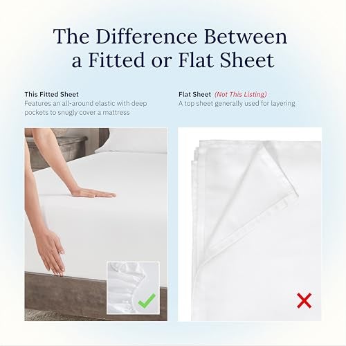 California Design Den Fitted Sheet for King Size Bed, Deep Pocket Soft 400 Thread Count 100% Cotton Sateen, No Pop-Off Elastic, Durable Hotel Quality Bedding, 1 Fitted Sheet Only (King, Sage Green) - Image 4