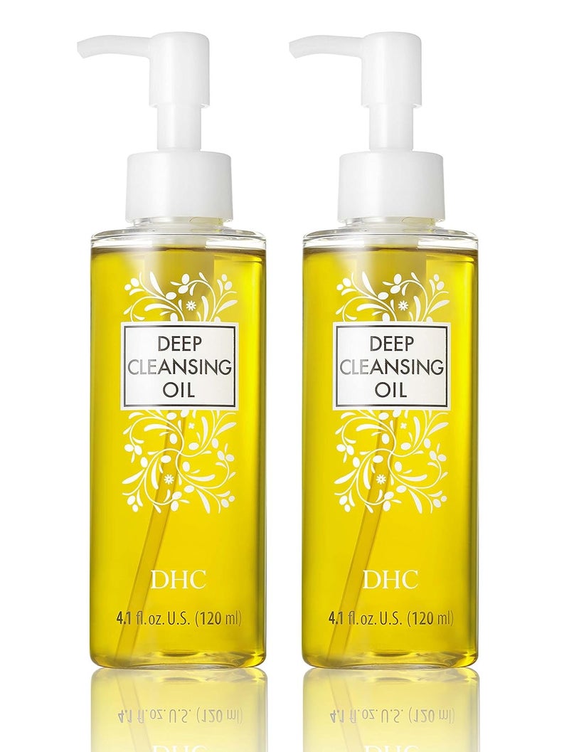 DHC Deep Cleansing Oil Medium 2 pack Facial Cleansing Oil Makeup Remover Cleanses without Clogging Pores ResidueFree Fragrance and Colorant Free All Skin Types 41 fl oz