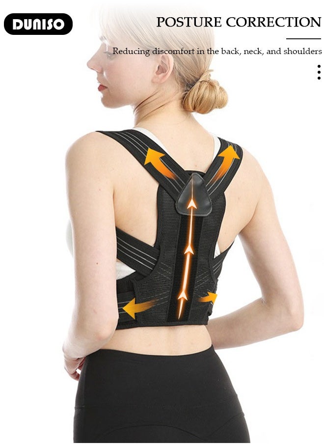 DUNISO Back Brace Posture Corrector for Women and Men,Adjustable Back Straightener Posture Corrector, Breathable and Easy to Wear Back Brace, Relieve Back Pain, Neck Pain, Shoulder Pain, Lower Back Pain  - Image 3