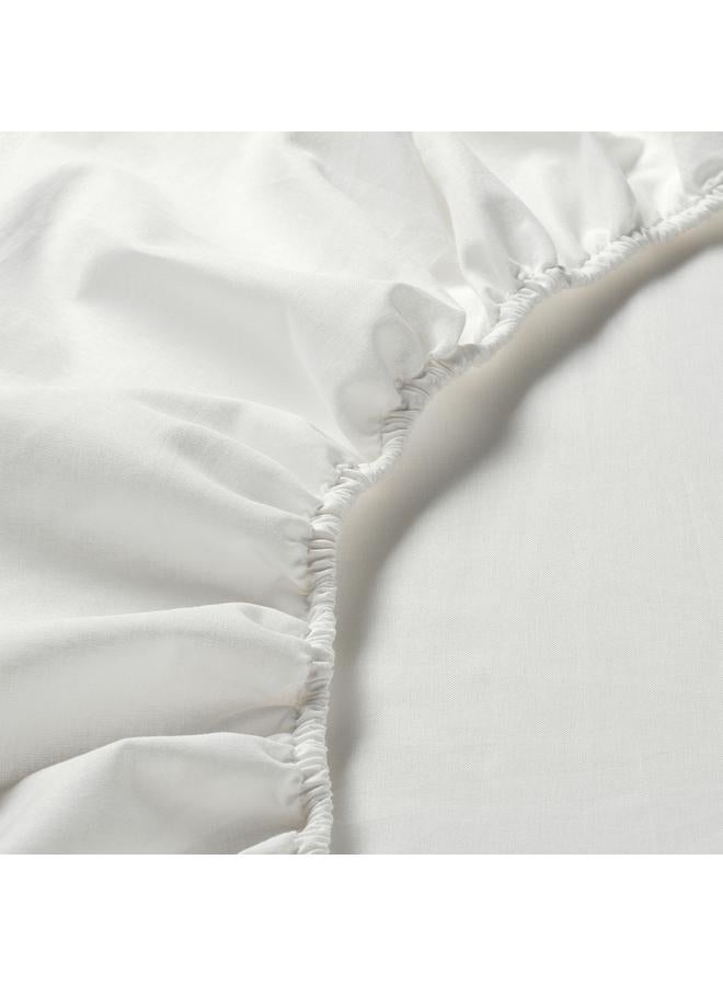 Zaboon Fitted sheet, white, 180x200 cm - Image 5
