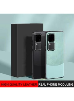 erorex Case Compatible With For Vivo V30 Pro Чехол Для Case Cover Coque Funda Shockproof Luxury Leather，Two Pigmented Leather All Encompassing Anti Drop Silicone Protective Case White  - Image 3