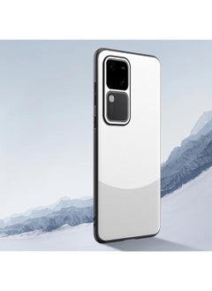 erorex Case Compatible With For Vivo V30 Pro Чехол Для Case Cover Coque Funda Shockproof Luxury Leather，Two Pigmented Leather All Encompassing Anti Drop Silicone Protective Case White  - Image 1