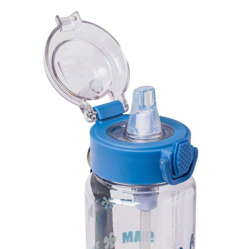 Silver Buffalo Disney Lilo and Stitch Aloha Chillin' Hydration Tracker Schedule Plastic Water Bottle with Locking Lid and Strap, 33 Ounces - Image 3