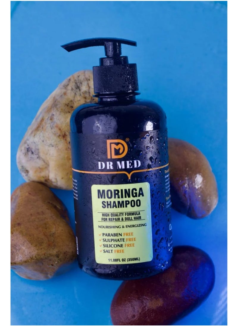Dr.Med - DR MED Moringa shampoo Paraben-Free, Sulphate-Free, Silicone-Free, Salt-Free 350ML. - Image 1
