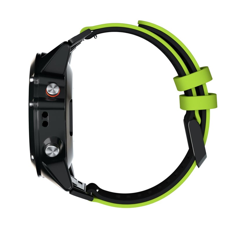 erorex For Garmin Quickfit 22Mm Two-Layer Silicone Watch Band(Green Black) - Image 3