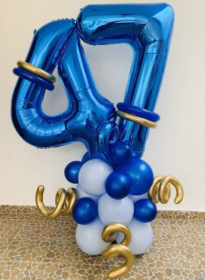 IWERP Navy Blue 7 Balloon, Number Balloon 40 Inch, Blue Party Decorations, 7th Balloon Number, Blue Seven Birthday Decorations, Number 7 Balloon - Image 4