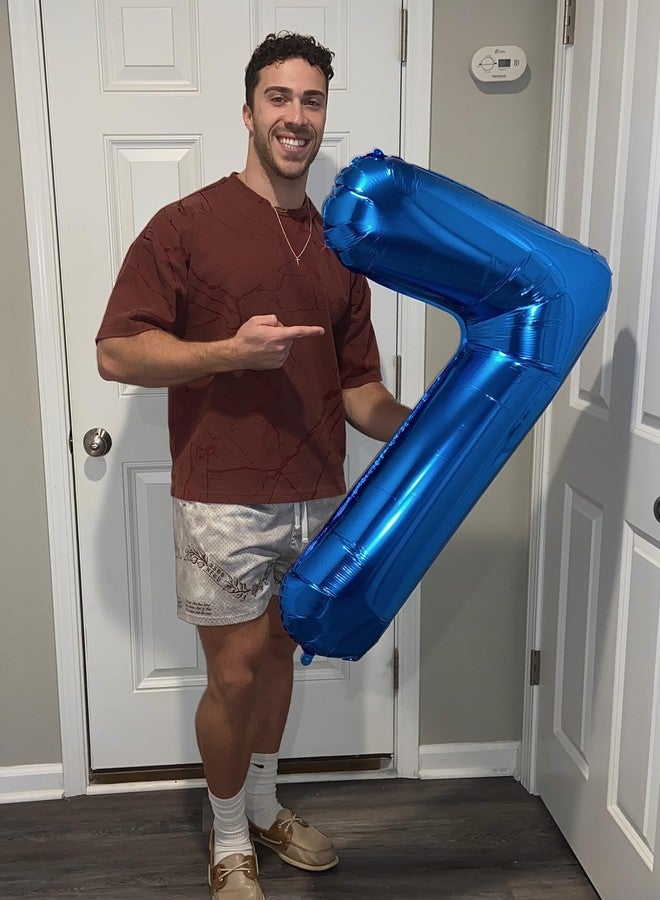 IWERP Navy Blue 7 Balloon, Number Balloon 40 Inch, Blue Party Decorations, 7th Balloon Number, Blue Seven Birthday Decorations, Number 7 Balloon - Image 2