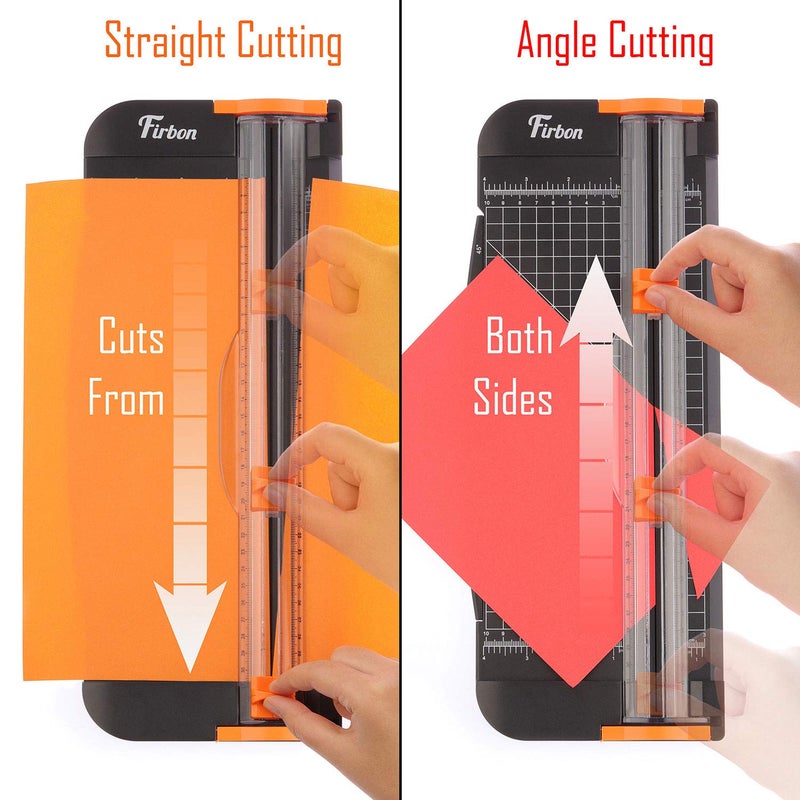 Firbon A4 Paper Cutter 12 Inch Titanium Paper Trimmer Scrapbooking Tool with Automatic Security Safeguard and Side Ruler for Craft Paper, Coupon, Label and Cardstock (Black) - Image 5