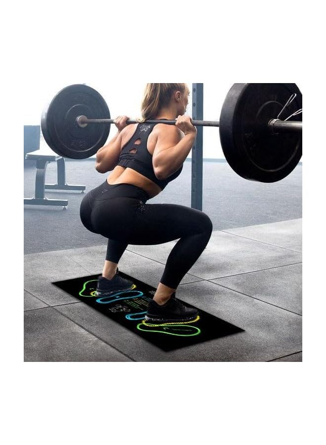 S-TOP Squat Mat, Squat Step Positions Knee Matmsquat mat with foot position mat for exercise equipment, 31.5 x 14in squat Leg muscle aiming, Kettlebell weightlifting squat mat, Training gluteal muscle pad - Image 5