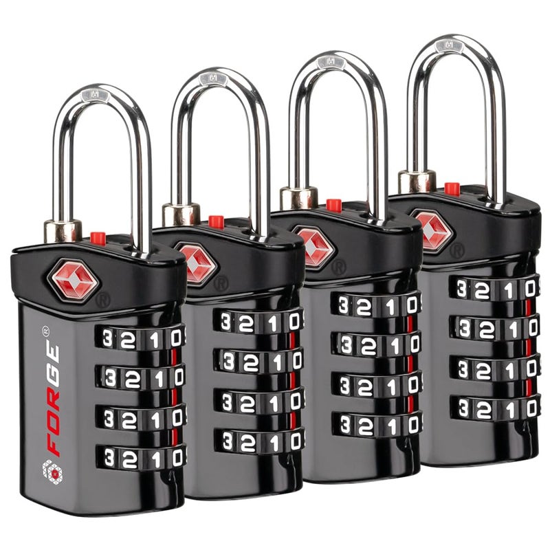 Forge Travel Lock,TSA Approved Luggage Locks for Air Travel, Gym Lockers, School Lockers, Pelican Cases, Gun Case, Easy Read Dials, Durable Alloy Body - Image 1