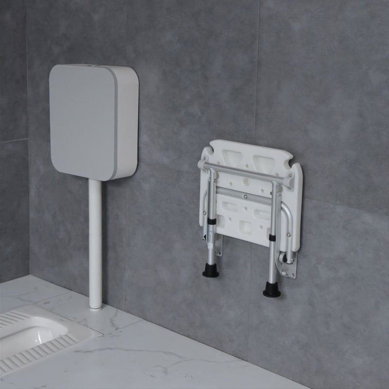 Folding Wall Mounted Bench For Bathroom Aluminum Alloy - Image 5