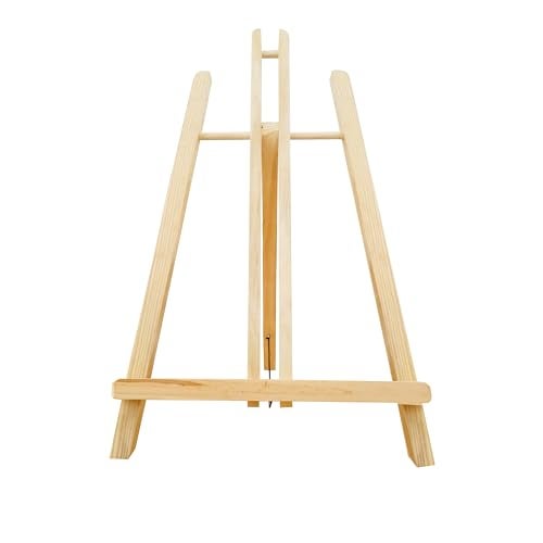 Eduway 24 Inch Wooden Easel Tripod Stand for Sketch Accessories/Natural Craft/Art/Painting/Mini Canvas/Business Card/Display Pack of 1 - Image 1