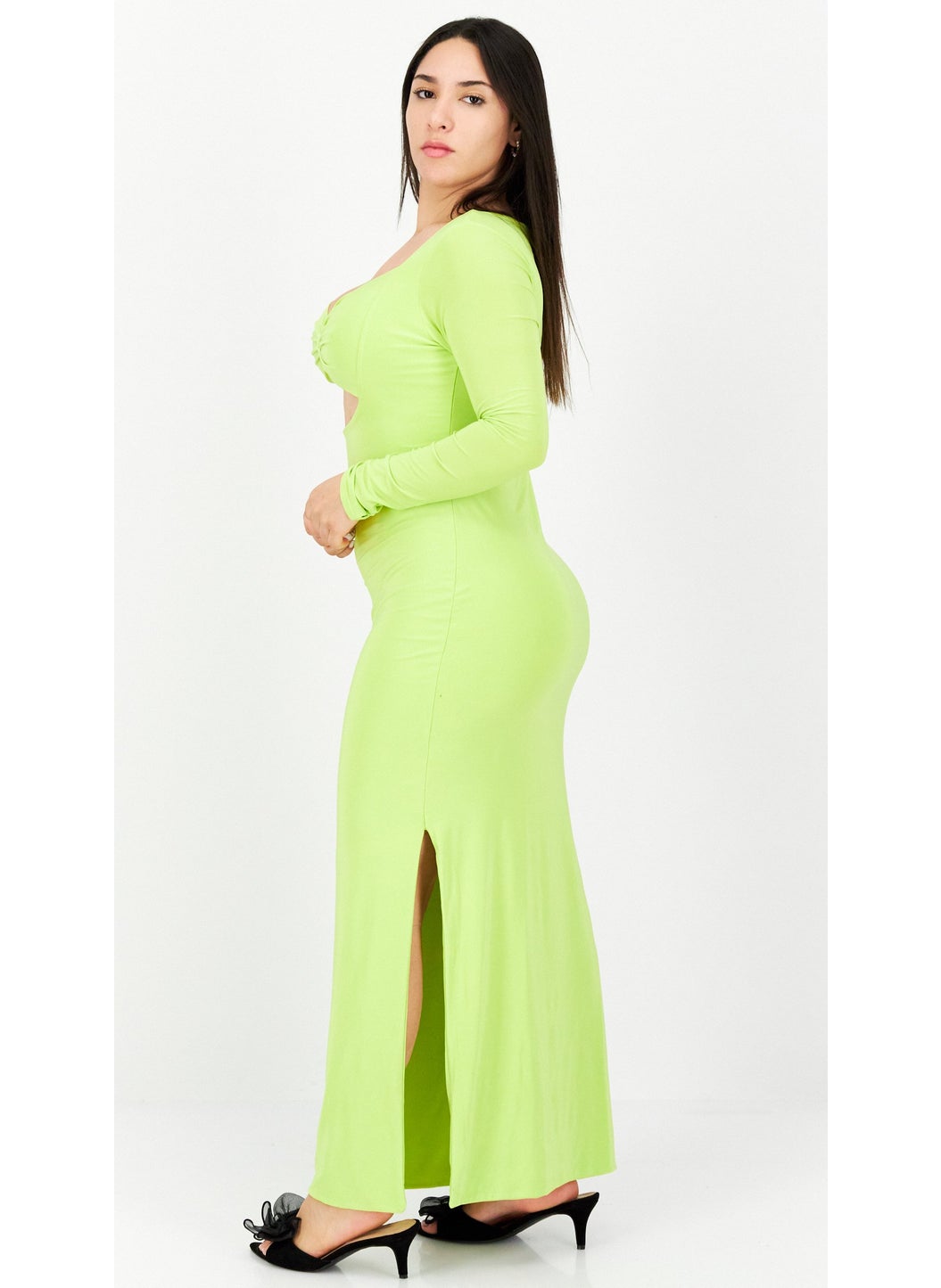 I SAW IT FIRST - Women Plain Maxi Dress, Mint Green - Image 1