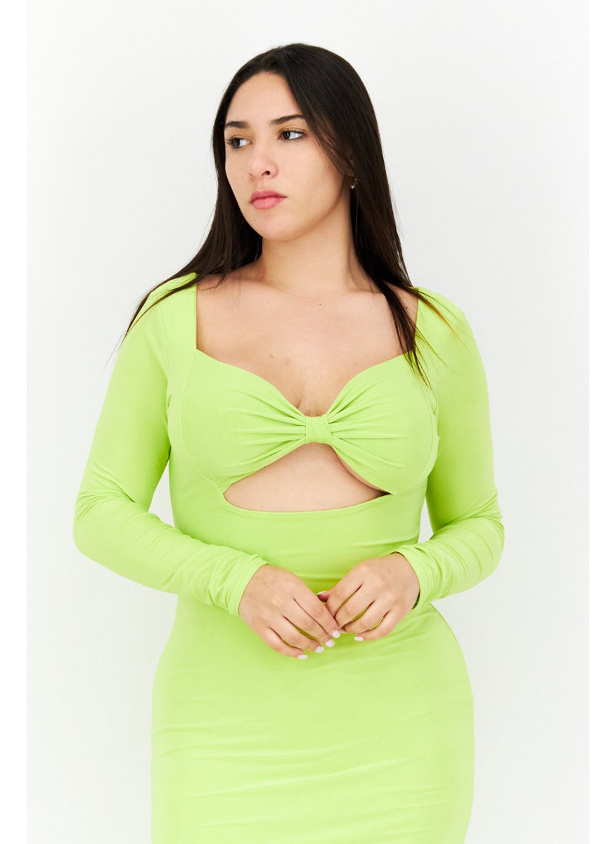 I SAW IT FIRST - Women Plain Maxi Dress, Mint Green - Image 1